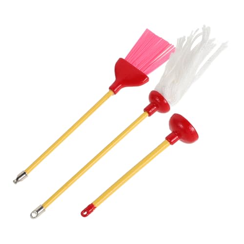 Supvox Mini Mopp Modell Mini Puppenhausmöbel Mini Besen Puppenhaus Möbelbausatz Kleiner Besen Spielzeugbesen Kleinkindbesen Kinderbesen Kunststoff von Supvox
