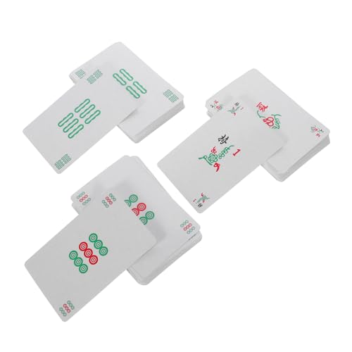 Supvox Mini Outdoor Mahjong Spielkarten Kunststoff Poker Karten Unterhaltungsspiel für Zuhause Bar Büro Geeignet Spieler Mahjong Kartenspiel von Supvox