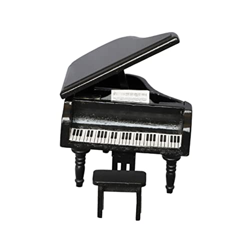 Supvox Mini-Piano-Modell Miniatur winzig Puppe Mini- Kind bastelzeug handwerkskunst Geschenkeidee House Decoration swor Mini-Dekoration kleines Hauszubehör Klavierdekore Holz Black von Supvox