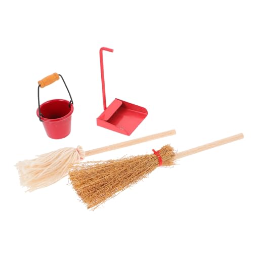 Supvox Mini Reinigungsset Puppenhaus Teilig mit Mini Mop Eimer Kehrschaufel und Besen Detailreiche Miniatur Reinigungstools für Dollhouse Zubehör und Dekoration Supvox Mini Reinigungsset Puppenhaus Teilig mit Mini Mop Eimer Kehrschaufel und Besen Detailreiche Miniatur Reinigungstools für Dollhouse Zubehör und Dekoration von Supvox