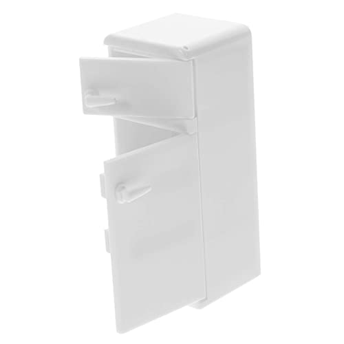 Supvox Mini-Schlafzimmer-Accessoires Minikühlschrank Zum Basteln Puppenhaus Miniaturen Mini-Ornamente Zum Basteln Mini-kühlschrank-Ornament Mini-hauskühlschrank Mini Möbel Weiß Plastik von Supvox