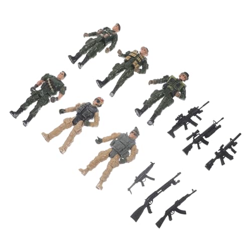 Supvox Mini Soldatenmodell mit Detaillierten Militärfiguren Mikro landschaftsdekor für Sandtisch Kleine Kunststofffiguren für Sammler Kompakt und Leicht zu Lagern von Supvox
