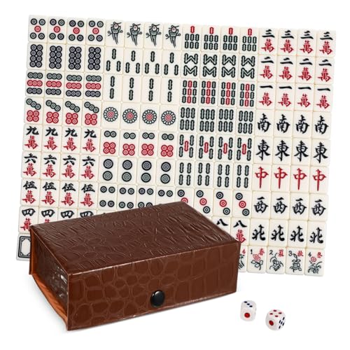 Supvox Mini Tragbares Chinesisches Mahjong Set Kompaktes Reise Mahjong mit Hochwertigem Melamin Robust Fein Verarbeitet für Familie Party und Outdoor Spielspaß Supvox Mini Tragbares Chinesisches Mahjong Set Kompaktes Reise Mahjong mit Hochwertigem Melamin Robust Fein Verarbeitet für Familie Party und Outdoor Spielspaß von Supvox