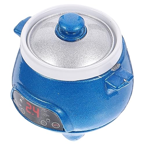 Supvox Mini-reiskocher Kleines Elektroherd Miniatur-szenenmodell Wasserkocher- Kochspiel in Der Küche Mini-hausreiskocher Mini-küchendekoration Möbel Blue Legierung von Supvox