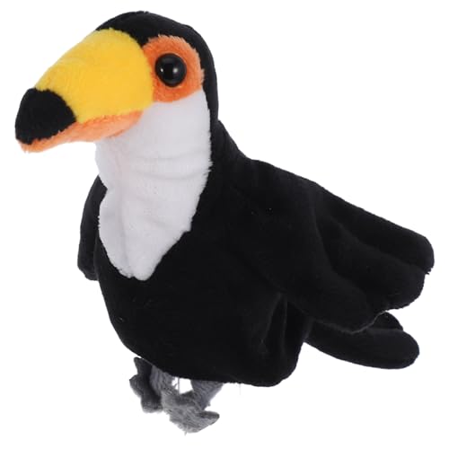Supvox Mini -vogelfingerpuppe Fingerpuppen Für Kleinkinder Vogel Fingerpuppe Handpuppen Für Fingerspielzeug Für Kleinkinder Vogel Handpuppe Puppenspiel Vogelpuppe Plüsch Black von Supvox