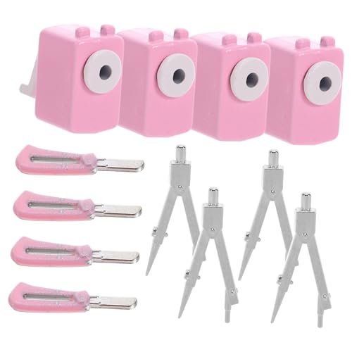 Supvox Miniatur Bleistiftspitzer Kompass Kunstmesser aus Robustem Pocketfreundlich für Puppenhaus Szene als Fotorequisit und Retro Dekoration von Supvox