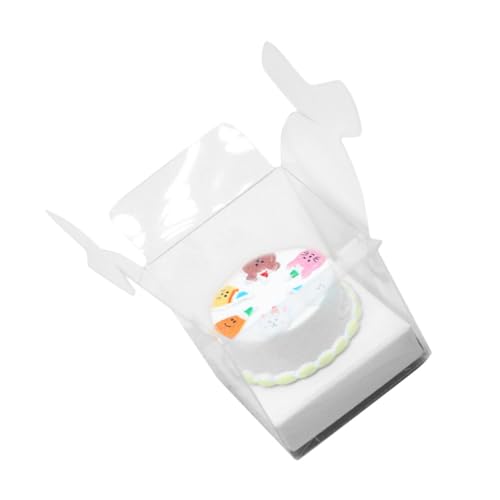 Supvox Puppenhaus-Box bürodeko büro Dekoration Miniatur-Falschkuchen Miniatur-Puppenhauszubehör Modelle Hochzeitsdekorationen Dessert-Spielzeug Kuchenverzierungen Kasten von Supvox