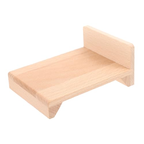 Supvox Miniatur Doppelbett Puppenhaus Möbel Miniaturmöbel Schlafzimmer Zubehör für Mädchen Puppenhaus Dekoration von Supvox