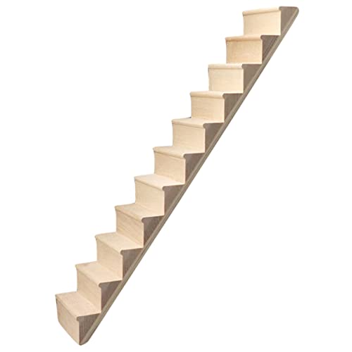 Supvox Miniatur Holztreppe Stufige Handgefertigte Treppenmodell ohne Geländer DIY Puppenhaus Möbel Zubehör Detailgetreues Miniaturhaus Accessoire für Dekorative Szenen von Supvox