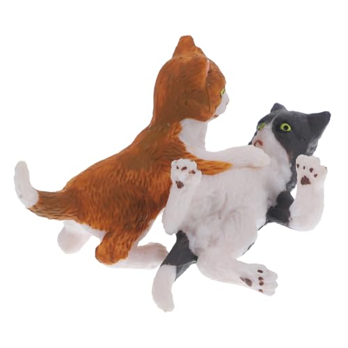 Supvox Miniatur Katze Statue Kitten Modell Spielend Kleine Katzenfigur Dekoration Bonsai Haustier Ornament für Garten Balkon Tisch von Supvox