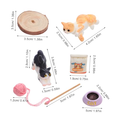 Supvox Miniatur Katzenfiguren Spielset Wetterfest für Innen Außen Realistische Mini Katzen mit Mini Garnball Kreatives Puppenhaus Zubehör für Spiel und Dekoration Supvox Miniatur Katzenfiguren Spielset Wetterfest für Innen Außen Realistische Mini Katzen mit Mini Garnball Kreatives Puppenhaus Zubehör für Spiel und Dekoration von Supvox