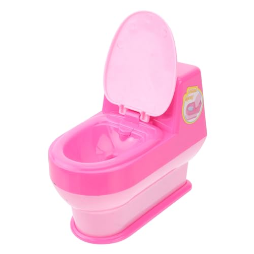 Supvox Miniatur Kommode mit Realistischem Spüleffekt Mini Badezimmer Zubehör für Puppenhaus Rollenspiel Fördert Kreativität und Hand Auge Koordination für Mädchen von Supvox