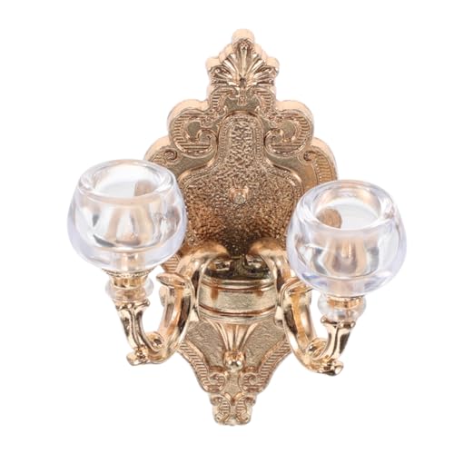 Supvox Miniatur Puppenhaus Wandleuchte aus Langlebiger Detailgetreue Goldene Doppelarm Lampe Realistische Beleuchtung für Puppenhaus Szenen Zubehör für Kreatives Rollenspiel Supvox Miniatur Puppenhaus Wandleuchte aus Langlebiger Detailgetreue Goldene Doppelarm Lampe Realistische Beleuchtung für Puppenhaus Szenen Zubehör für Kreatives Rollenspiel von Supvox
