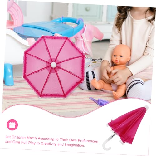 Supvox Miniatur Regenschirm für Puppen und Chafou Puppen Realistisches Modisches Puppenzubehör Detailreiche Handwerkskunst für Puppenhaus von Supvox