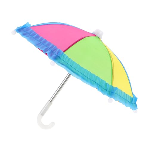 Supvox Miniatur Regenschirm für Puppenhaus Regenbogenfarbiger Niedlicher Puppenschirm für Fotografie und Dekoration Perfektes Zubehör für Puppen Supvox Miniatur Regenschirm für Puppenhaus Regenbogenfarbiger Niedlicher Puppenschirm für Fotografie und Dekoration Perfektes Zubehör für Puppen von Supvox