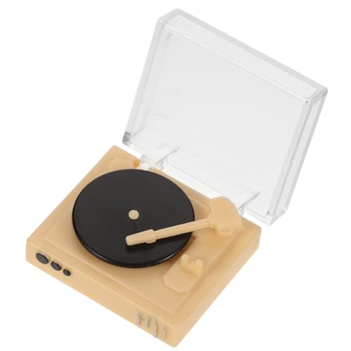 Supvox Miniatur Retro Plattenspieler Modell Detailliertes Puppenhaus Zubehör Handgefertigte Miniaturmöbel für DIY Wohnzimmer und Schlafzimmerdekoration als Foto Requisite und von Supvox