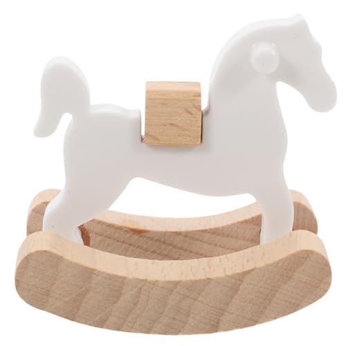 Supvox Miniatur Rocking Horse für Puppenhaus Klassisches Holzspielzeug Dekoratives Schaukelpferd für Miniaturmodelle für Puppenstuben und Kreative Szenen von Supvox