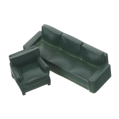 Supvox Miniatur Sofa Grün Realistisches Puppenhaus Möbel Hochwertiges Miniatur Möbelstück für Kreative DIY Projekte und Modellbau Sammler von Supvox