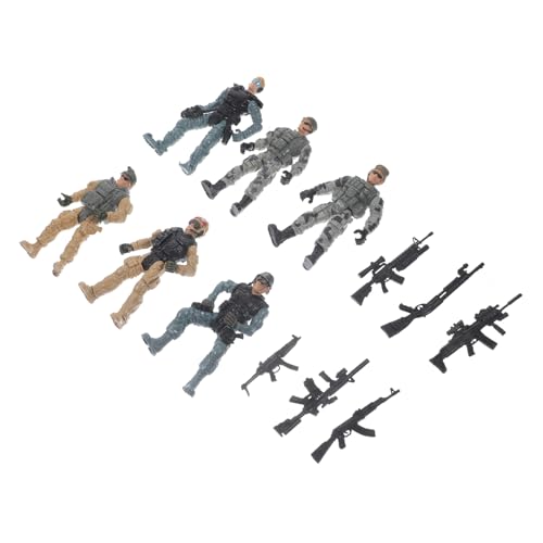 Supvox Miniatur Soldaten Figuren Teilig Kleine Modelle aus Langlebigem Kunststoff Realistische Miniatur Figuren für Sandtisch Dekoration und Schreibtisch Ornaments Sicher Lackiert von Supvox