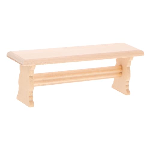 Supvox Miniature Wooden Bench Modell Dekorative Holzbank für Puppenhaus Vielseitige Mini Möbel für Kreative Miniatur Dekorationen von Supvox