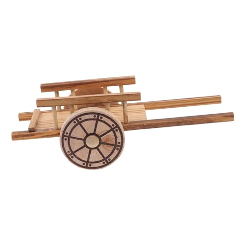 Supvox Miniaturwagen Modell Holzwagen Deko für Naturbelassener Trolley für Kreative für Feste und Anlässe von Supvox