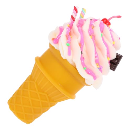 Supvox Modell Einer Eistüte Wagen Lebensartiges Plätzchen Süßigkeiten Gefälscht Zapfen Appetizer Strudel Künstlich Eisfigur Creme Nachtisch Vorgeben Albern Spaß PVC von Supvox