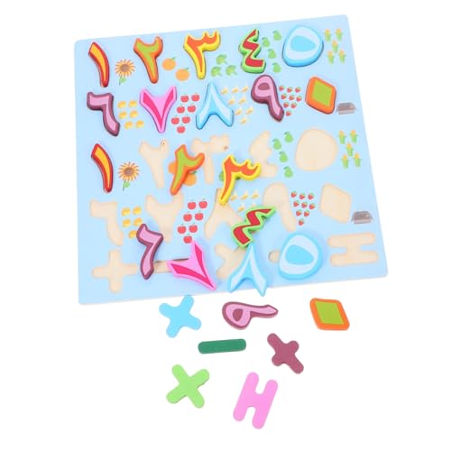 Supvox Montessori Holzpuzzle Arabische Buchstaben Lernspielzeug Ab Monate Form Buchstabenerkennung Pädagogisches Spiel für Kleinkinder Zuhause Kindergarten Schule von Supvox