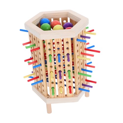Supvox Montessori Holzspielzeug Balancieren und Zählen Natürlicher Holzstäbe Lernspiel für Kleinkinder Eltern Junge Mädchen Interaktion Frühpädagogisches Brettspiel Spiel zur Farb und von Supvox