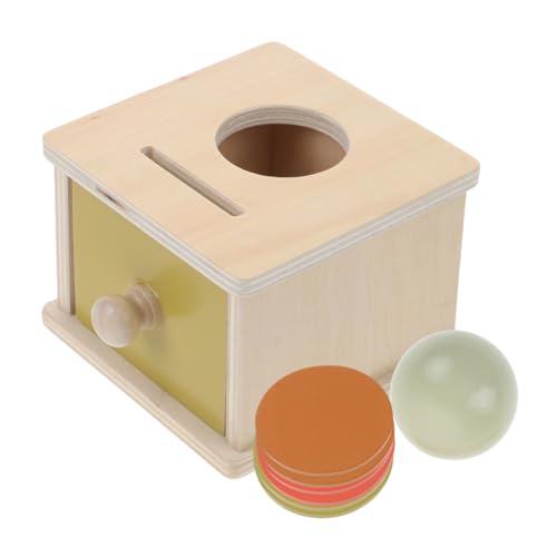 Supvox Montessori Holzspielzeug Ball Münzsortierbox Fördert Feinmotorik und Objektpermanenz für Ab Jahr Praktisches Sicheres Lernspielzeug ohne Scharfe Kanten von Supvox