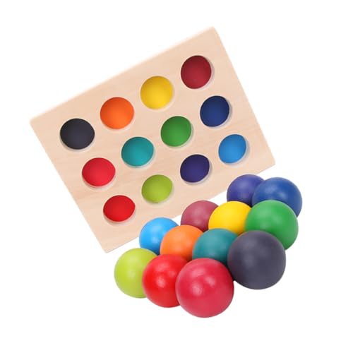 Supvox Montessori Holzspielzeug Sortierspiel Farben Holz Bausteine Farbenerkennung Lernspielzeug für Kleinkinder Ab Jahr Motorisches Training und Frühkindliche von Supvox
