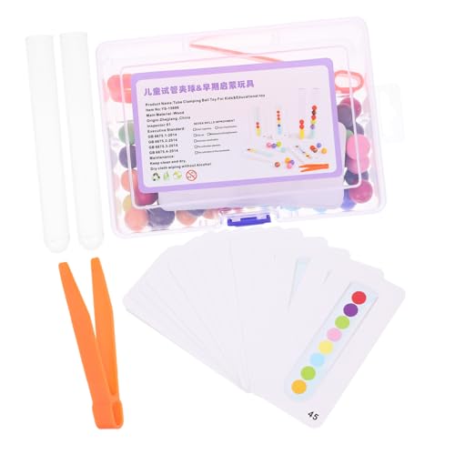 Supvox Montessori Lernspielzeug Set für Ab Jahren Feinmotorik mit Bunten Holzperlen Hand Auge Koordination Training Konzentration und Farberkennung Aufbewahrungsbox Pädagogisches von Supvox