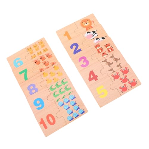 Supvox Montessori Zahlenpuzzle Holzspielzeug für Jahre Zahlen Erkennen Zählen Lernen Kognitive Mathe Lernhilfe für Vorschule und Kindergarten von Supvox