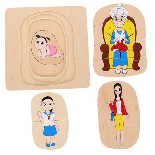 Supvox Multi-Layer-Puzzlespielzeug Holzpuzzle holzspielzeug Kinderpuzzle Montessori-Puzzlespielzeug kinderentwicklung Körper-Puzzle Gehirn-Puzzle menschlicher Körper für von Supvox