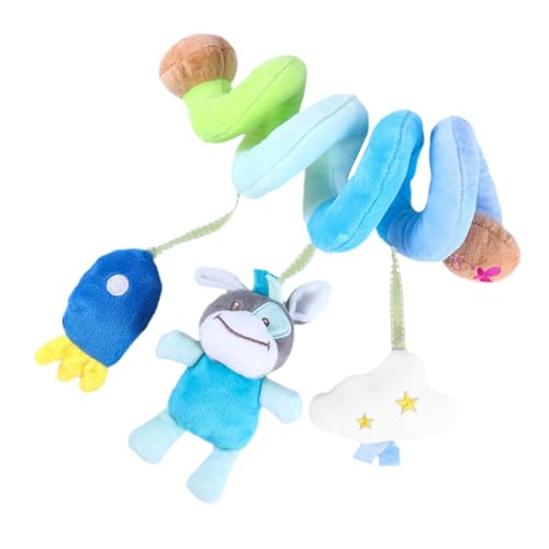 Supvox Multifunktionales mit Klingel Spiral Hänge Rassel für Kinderwagen Babybett und Autositz Weiches Kuschelmaterial Farbenfrohes Design für Jungen und Mädchen Geeignet von Supvox