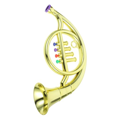 Supvox Musikinstrument Goldfarbenes Horn Für Kleinkinder Für Horninstrumente Pädagogisches Musikinstrument Für Jungen Und Ab Jahr Verpackung Papierbox von Supvox