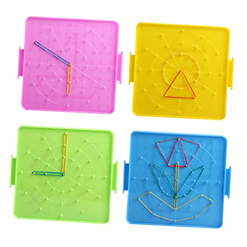 Supvox Nail Plate für Grundschüler Teiliges Geoboard mit Bunten Nägeln und Gummibändern Pädagogisches zur des Mathematischen Verständnisses und Kreativen Lernens von Supvox