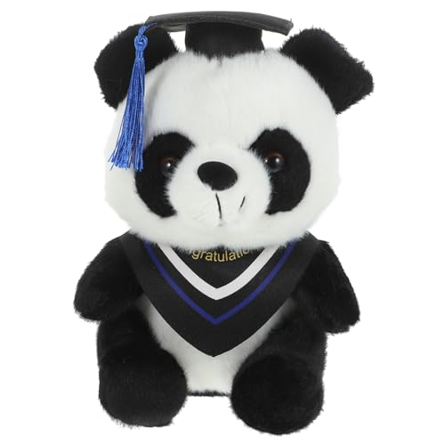 Supvox Niedlicher Abschluss Panda Plüsch Gefülltes Panda Kuscheltier Mit Abschlussmütze Perfektes Zur Graduation Mit Dreiecks Schal Kuscheliger Begleiter von Supvox