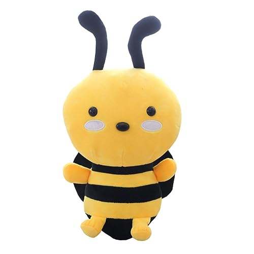 Supvox Niedliches Biene Plüschtier Kuschelkissen Cartoon Stofftier Dekoratives Kuscheltier für Wohnzimmer Schlafzimmer Umweltfreundlich und Sicher von Supvox