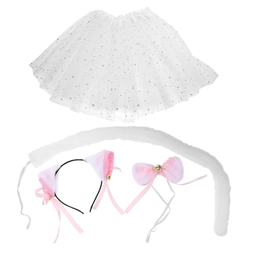 Supvox Niedliches Cosplay Katzenohren Haarreif mit Schleife und Glöckchen Leichter Praktischer Haarschmuck für Mädchen Geeignet für Halloween Partys Bühnenauftritte und Rollenspiele von Supvox