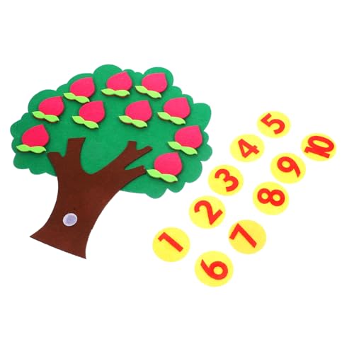 Supvox Non Woven Baum Zählspielzeug für Pädagogisches Mathematik DIY Lernspiel Sicher und Robust Fördert Zahlenverständnis und Hand Auge koordination von Supvox