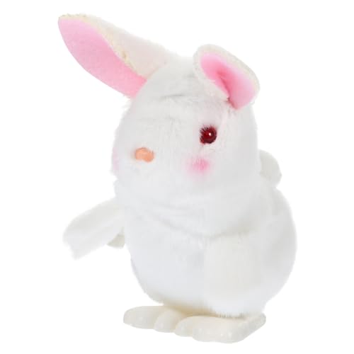 Supvox Osterhasen Plüschhase Zum Aufziehen Geschenktütenfüller Für Osterkörbchenfüller Partygeschenke Osterkörbchenfüller Plüschkaninchen Aufziehhasen Kunststoff Weiß von Supvox
