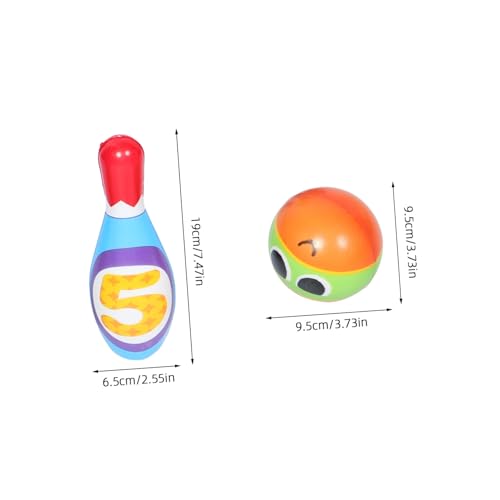 Supvox PU Bowling Spielset für Kleinkinder Weiches Teiliges Bowling Kegelspiel mit Bällen Sicherer Indoor Outdoor Spielspaß zur Motorischen und Sensorischen Entwicklung von Supvox