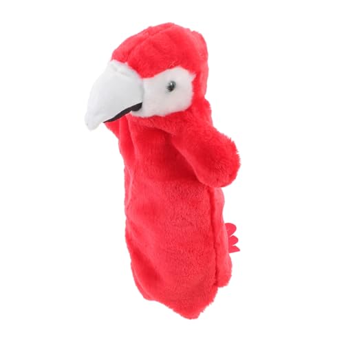 Supvox Papageienpuppe Marionette Plüschtiere knuddelig Puppe Handpuppe Entzückende Handpuppen Rollenspiel Handpuppe PP Baumwolle rot von Supvox
