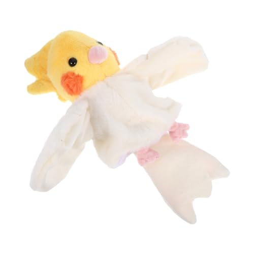 Supvox Papageienpuppe Plüschtierpuppe Puppen Zum Geschichtenerzählen Tier-Rollenspiel Plüschpuppe Papagei Stofftier Rollenspiel Puppen Tierpuppen Für Vogelpuppe Pp Baumwolle Yellow von Supvox