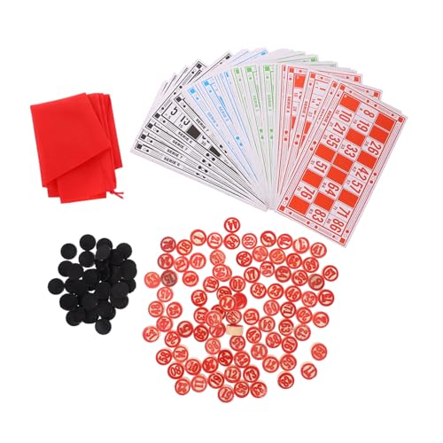 Supvox Party Bingo Spielset mit Nummerierten Karten und Robusten Spielfiguren Sicher Fallfest für Familienfeiern und Gruppenspiele zu Geburtstagen Weihnachten und Besonderen Anlässen von Supvox