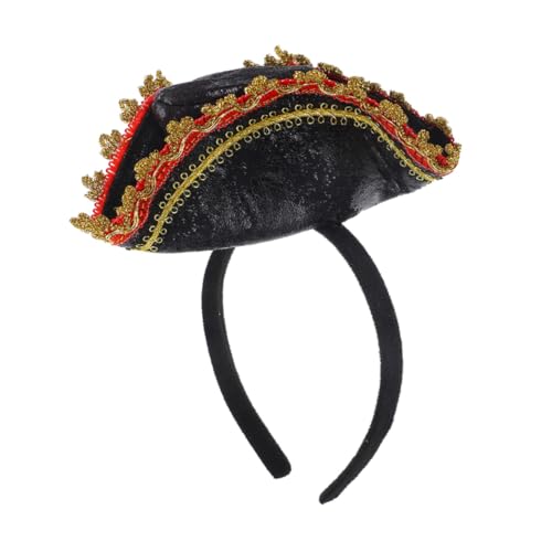 Supvox Piratenhut Haarreif mit Rotem Goldbesatz Verstellbar und Flexibel Festliches Kopfschmuck accessoire für Erwachsene für Halloween Tanzparty und Kostümauftritte Supvox Piratenhut Haarreif mit Rotem Goldbesatz Verstellbar und Flexibel Festliches Kopfschmuck accessoire für Erwachsene für Halloween Tanzparty und Kostümauftritte von Supvox