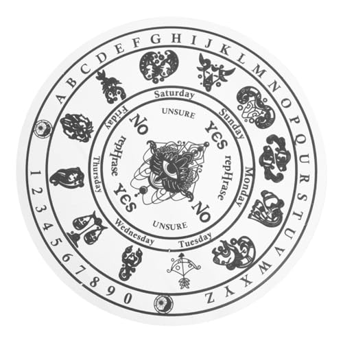 Supvox Planke Schreibtisch Wahrsagetafel Pendelbrett Wünschelrute Weissagung Divination Kunsthandwerk - Energiebrett Stabiles Akryl Wünschelrutenpendel Pendelbrettspiel Acryl Black von Supvox