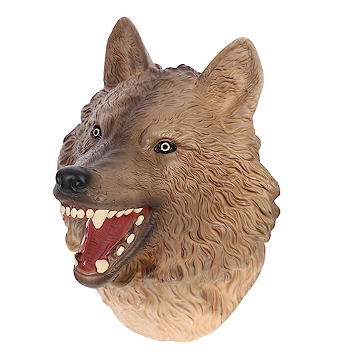 Supvox Plateau Wolf Handpuppenkopf Marionette Kleinkind Panda Plüsch Familienhandpuppe tierische Fingerpuppe Handpuppen Handpuppentier Handschuh für Tierfiguren Vinyl von Supvox