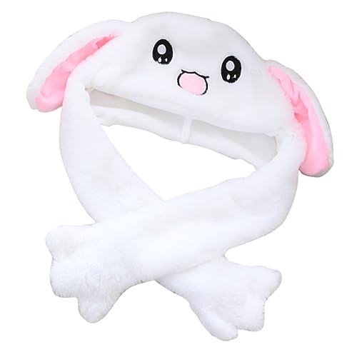 Supvox Plüsch Bunny Hut mit Beweglichen Lustiger Karnevalshut für Partys Cosplay und Rollenspiele für Halloween Musikfestivals und Unvergessliche Fotoshootings von Supvox