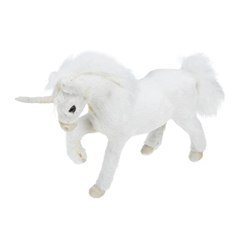 Supvox Plüsch Einhorn Deko Figur Realistisches Modell für Desktop Deko und Fotorequisiten Hochwertige Verarbeitung für Weihnachten und Geburtstage von Supvox